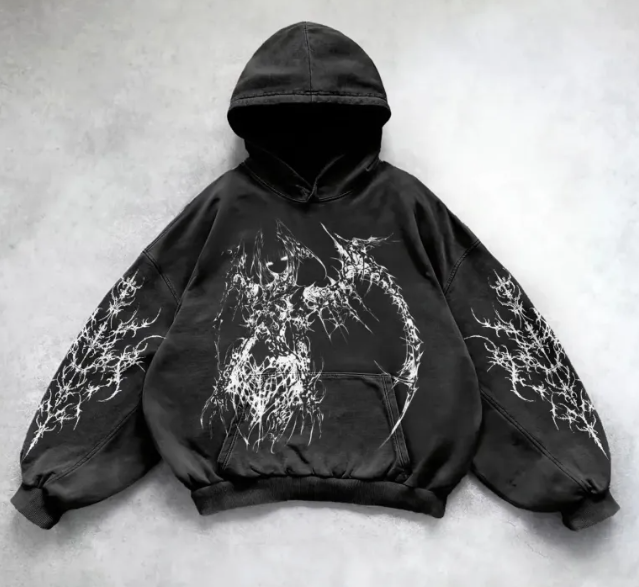 Hooded Printed Hip Hop Y2G Streetwear Sweatshirt